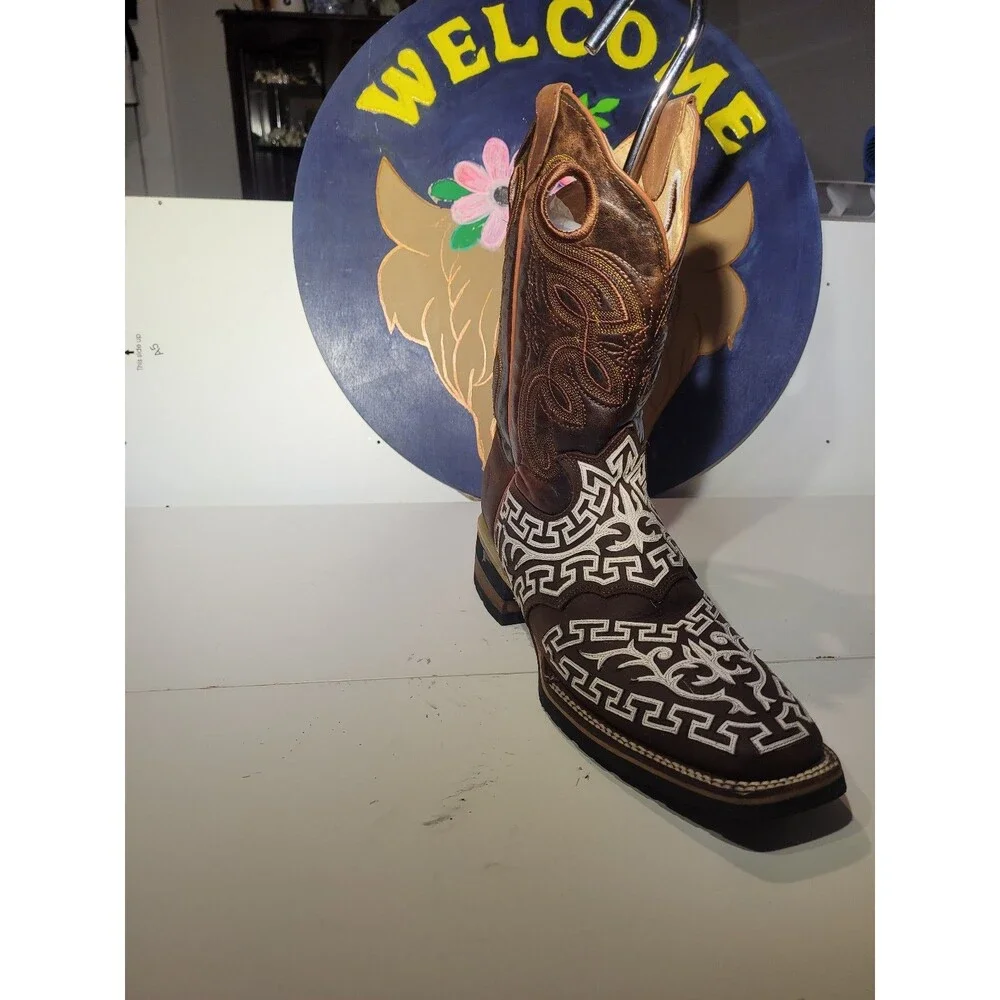 Cowboy BootsEl General Limited Edition Men's Cowboy Boots Brown Leather 10.5